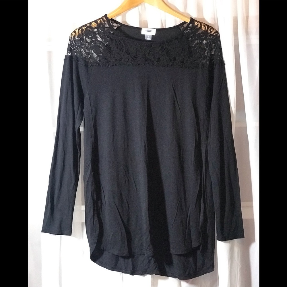 Old Navy Women’s Large Black Lace Tunic Slit